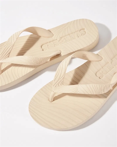 Slim Wide Strap Flip Flops - Eggnog - Sleepers 